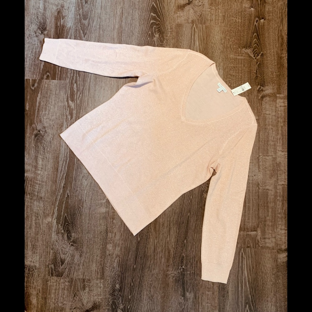 New York & Company Blush/Gold Sweater-Sz XL. NWT!